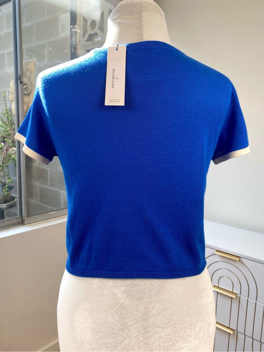 Toit Volant NWT Katya Knit Top in Cobalt Blue, Size S - Picture 5 of 8